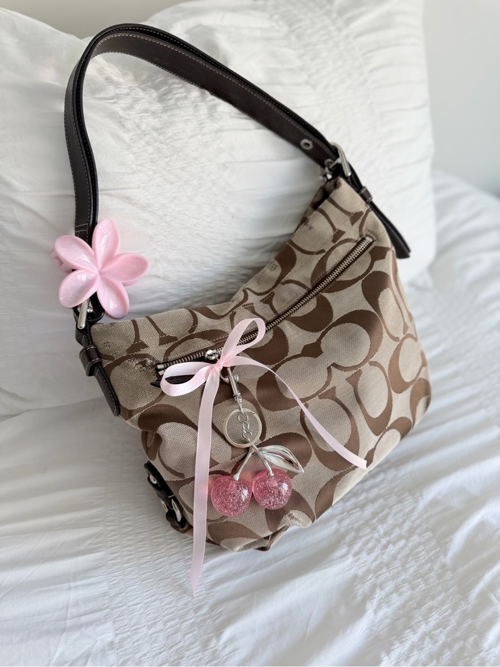 Vintage Coach Signature Canvas Soho Hobo Bag